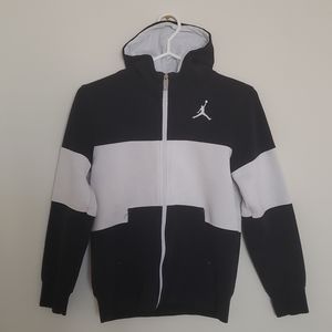 Jordan Boys Black and White Hoodie Sweatshirt